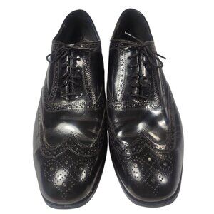 Florsheim Men's Lexington Wingtip Oxford Tie Lace Dress Shoes Black Leather 12 D
